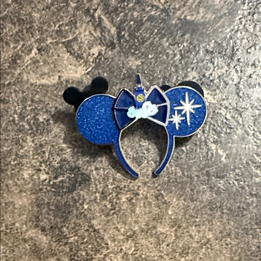 Blue and Black Peter Pan Mickey Ears Pin